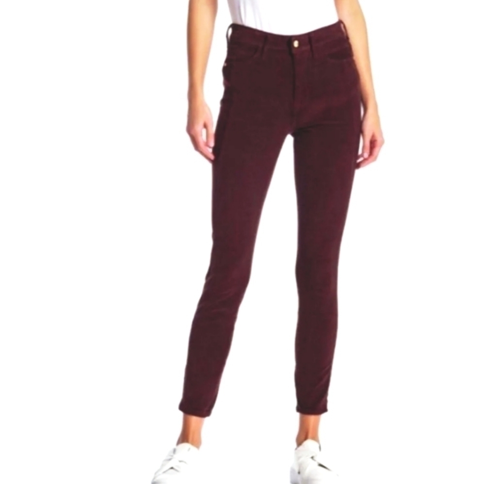 NEW Sam Elderman Brown Stiletto High Rise Cords